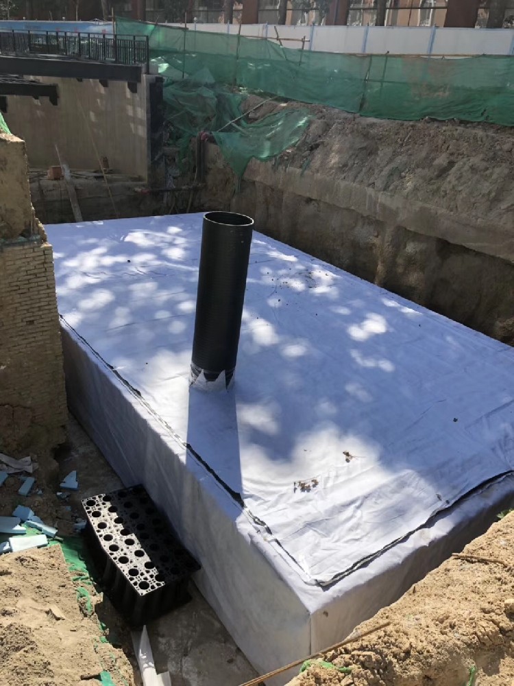 北體大兩個雨水收集池施工